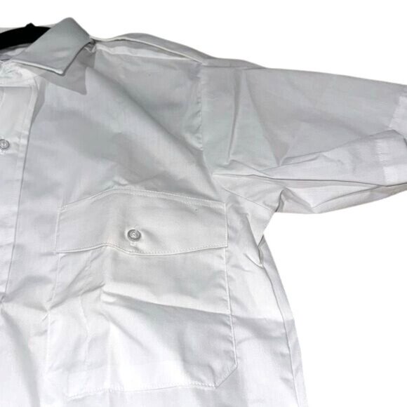 Elbeco Mens White Short Sleeve Uniform Shirt 14.5 - Picture 4 of 8